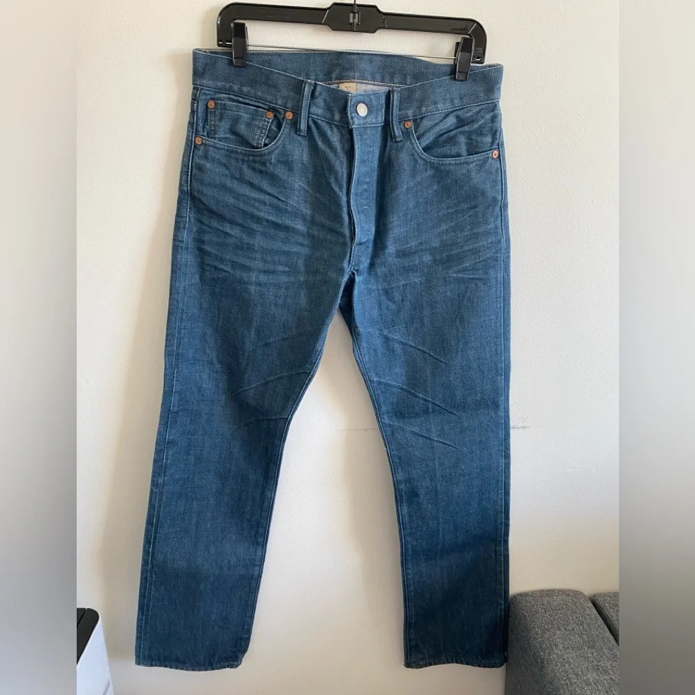RRL Ralph Lauren Selvedge Sanforized Low Straight Denim Jeans - Picture 6 of 17